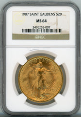 1907 ST G$20 NGC MS64