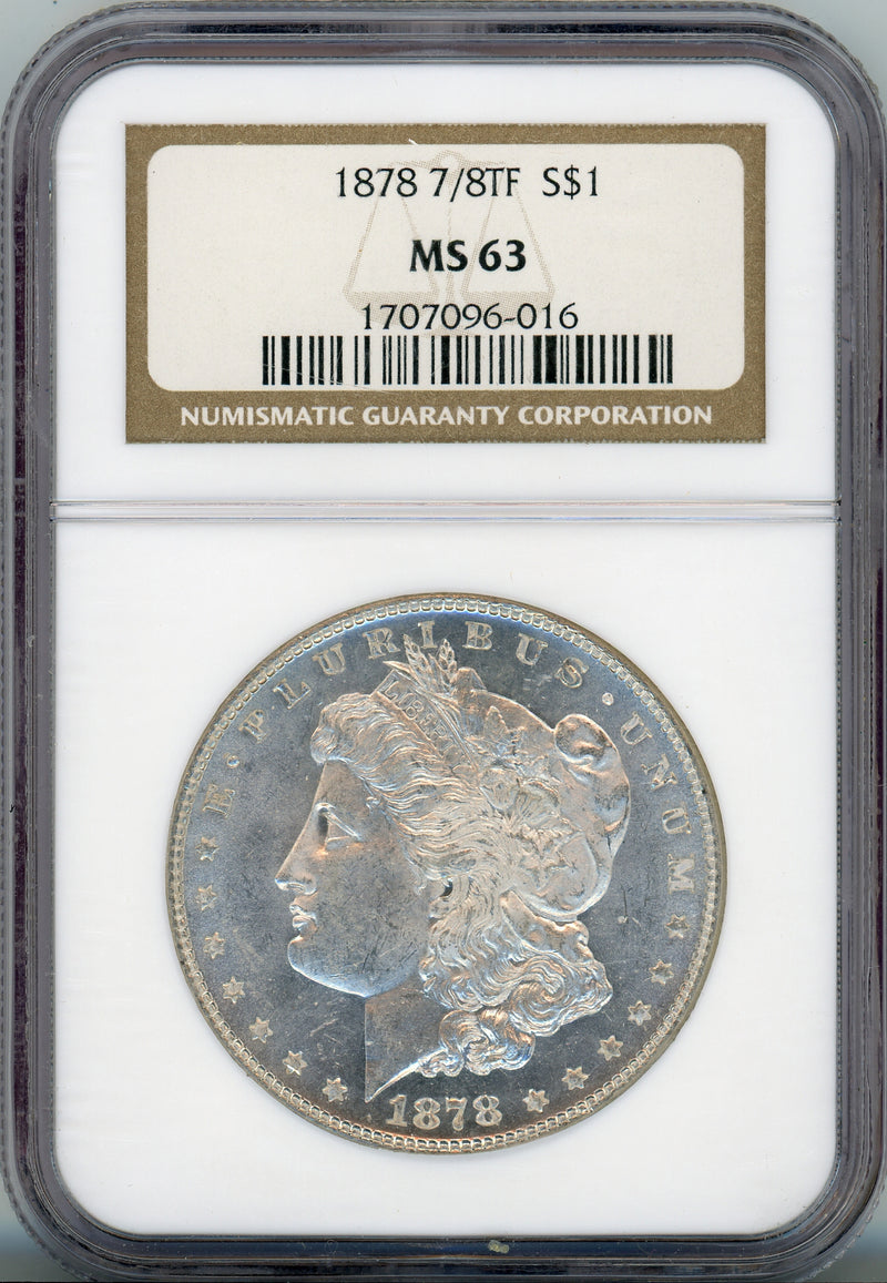 1878 7/8TF S$1 NGC MS63