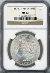 1878 7TF R/79 S$1 NGC MS62