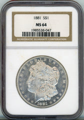 1881 S$1 NGC MS64
