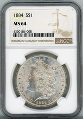 1884 S$1 NGC MS64