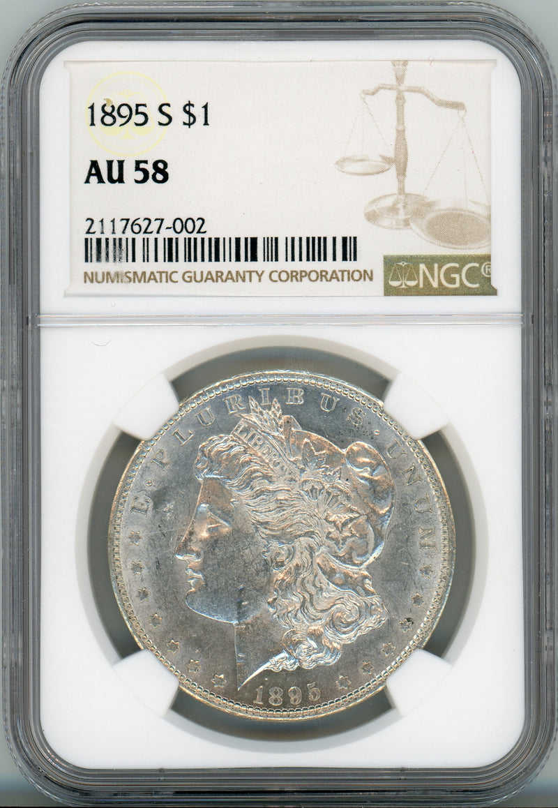 1895-S S$1 NGC AU58