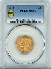 1915  G$5 PCGS MS65