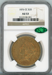 1876-CC G$20 NGC AU53 CAC