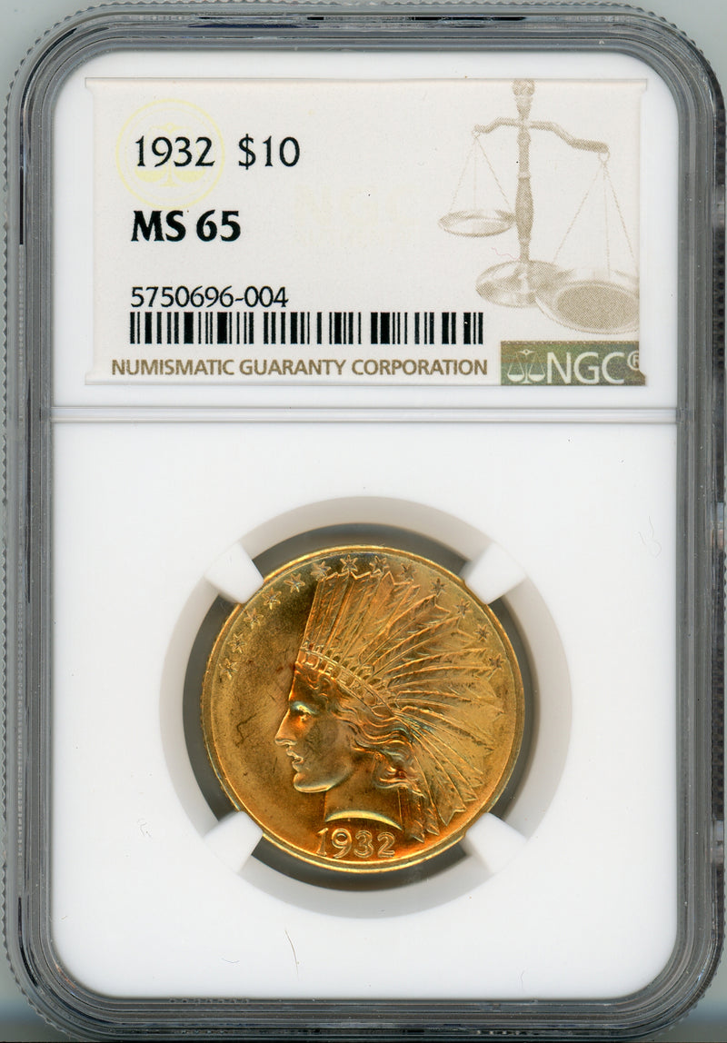 1932 G$10 NGC MS65