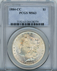 1884-CC S$1 PCGS MS63