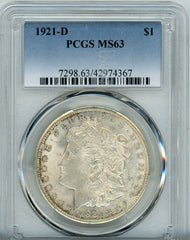1921-D S$1 PCGS MS63