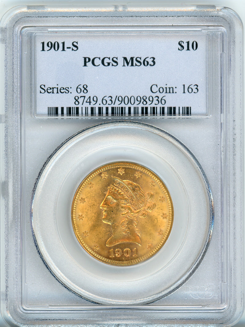1901-S G$10 PCGS MS63