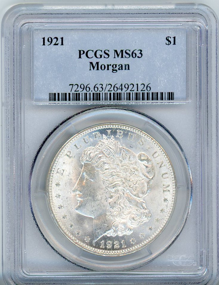 1921 S$1 PDS SET PCGS MS63