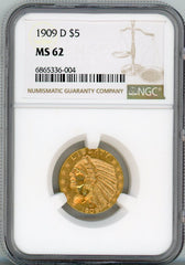 1909-D G$5 NGC MS62