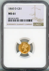 1860-D G$1 NGC MS61