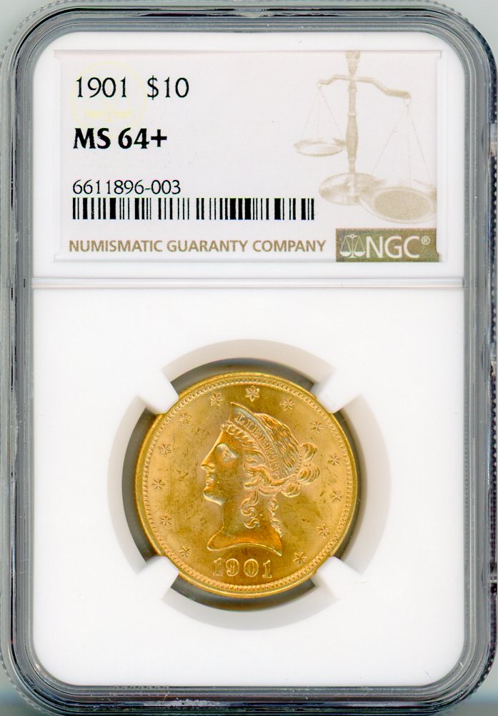 1901 G$10 NGC MS64+