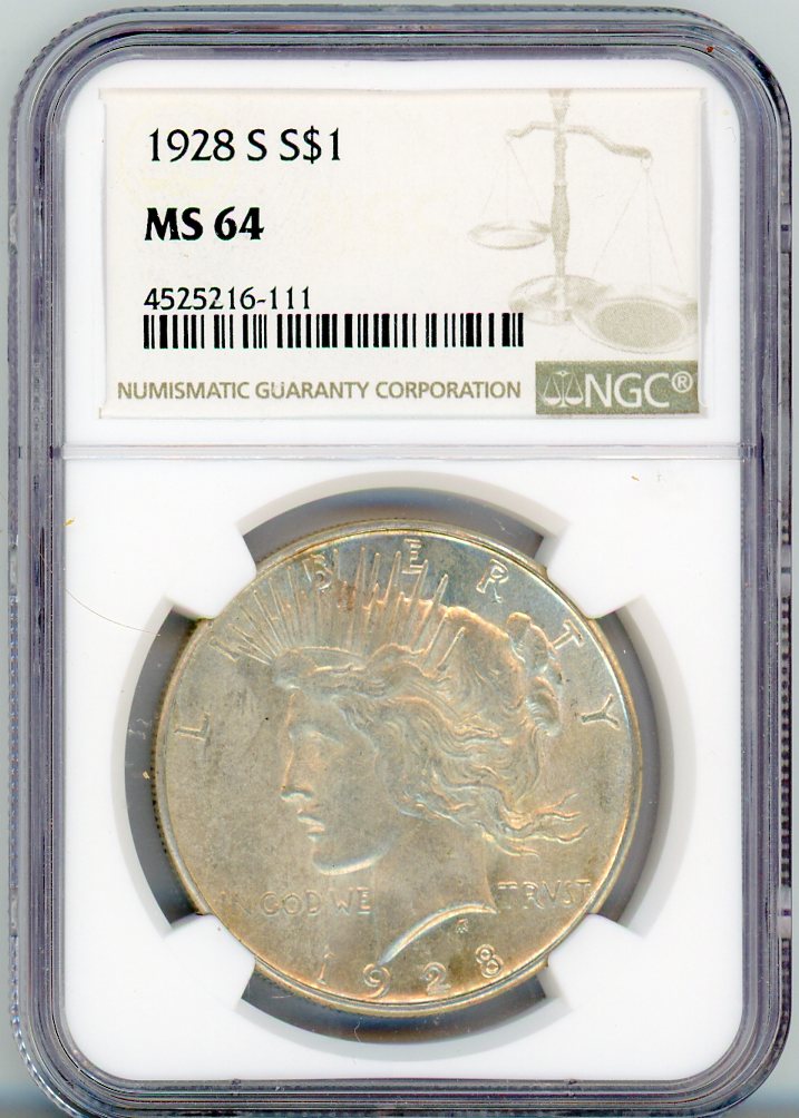 1928-S S$1 NGC MS64