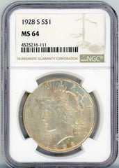 1928-S S$1 NGC MS64