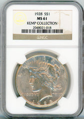 1928 S$1 NGC MS61