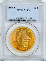 1856-S G$20 PCGS MS64