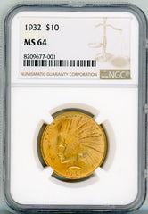 1932 G$10 NGC MS64