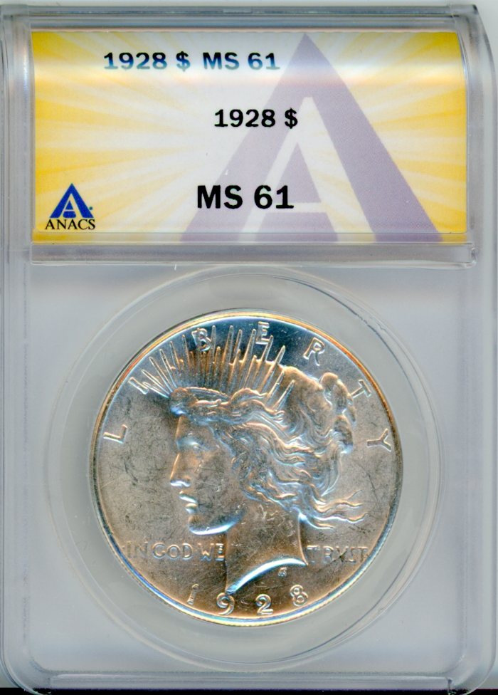 1928 S$1 ANACS MS61