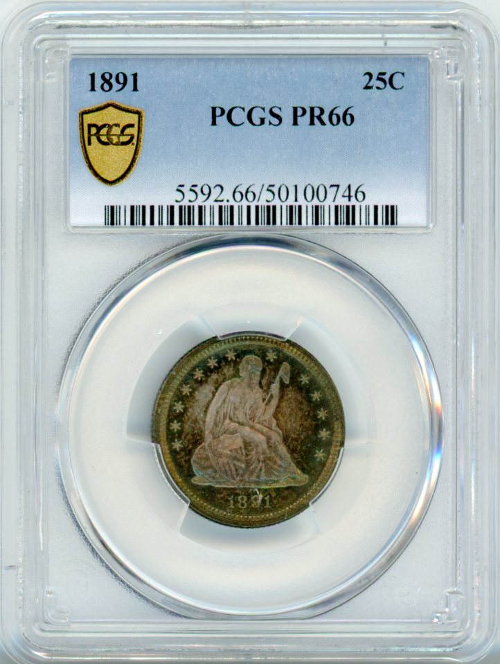 1891 25C PCGS PR66