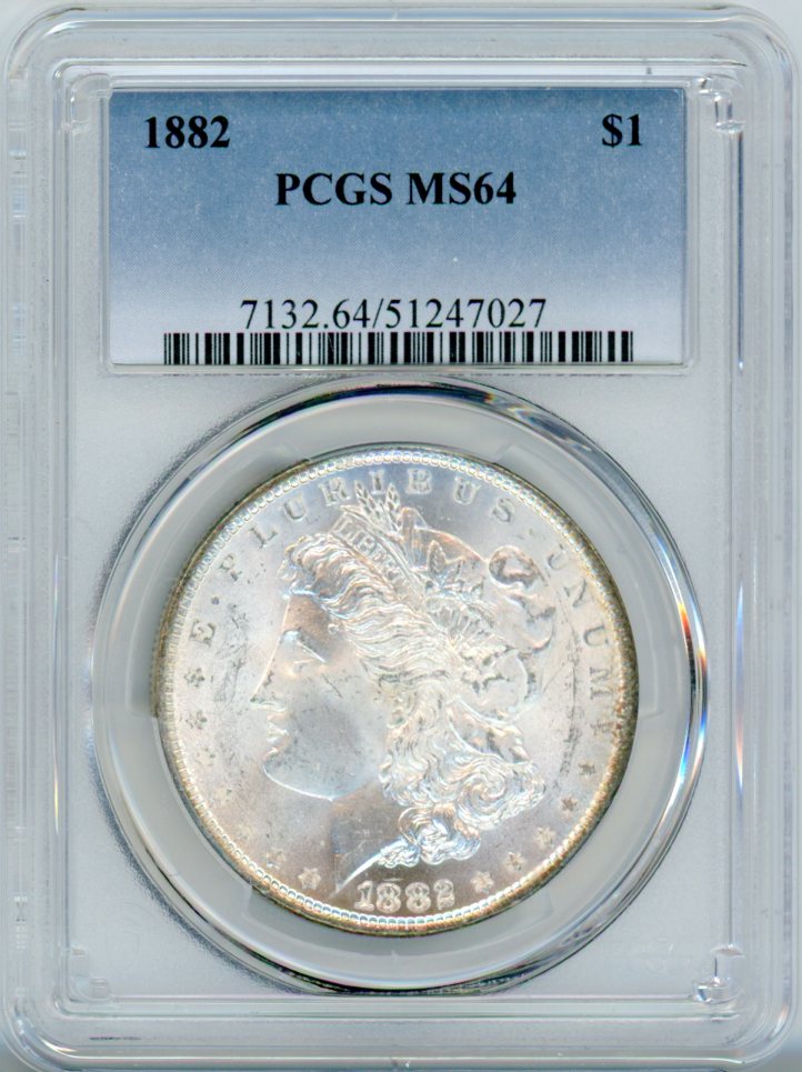 1882 S$1 PCGS MS64