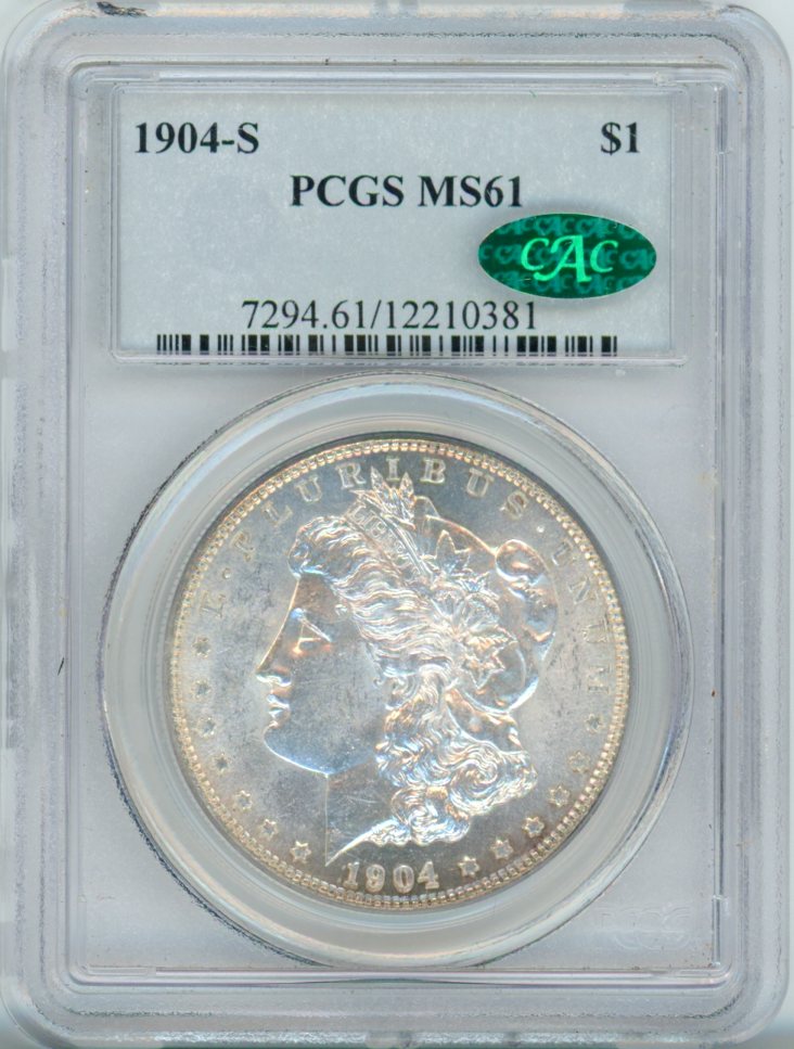 1904-S S$1 PCGS MS61 CAC