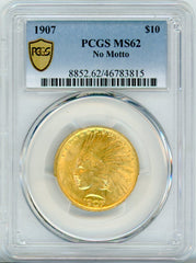 1907 G$10 PCGS MS62 NM