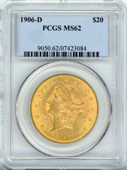 1906-D G$20 PCGS MS62