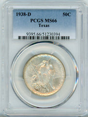 1938 TEXAS 50C PCGS MS65 & MS66