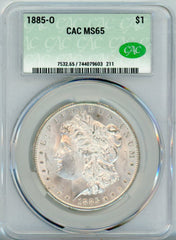 1885-O S$1 CAC MS65