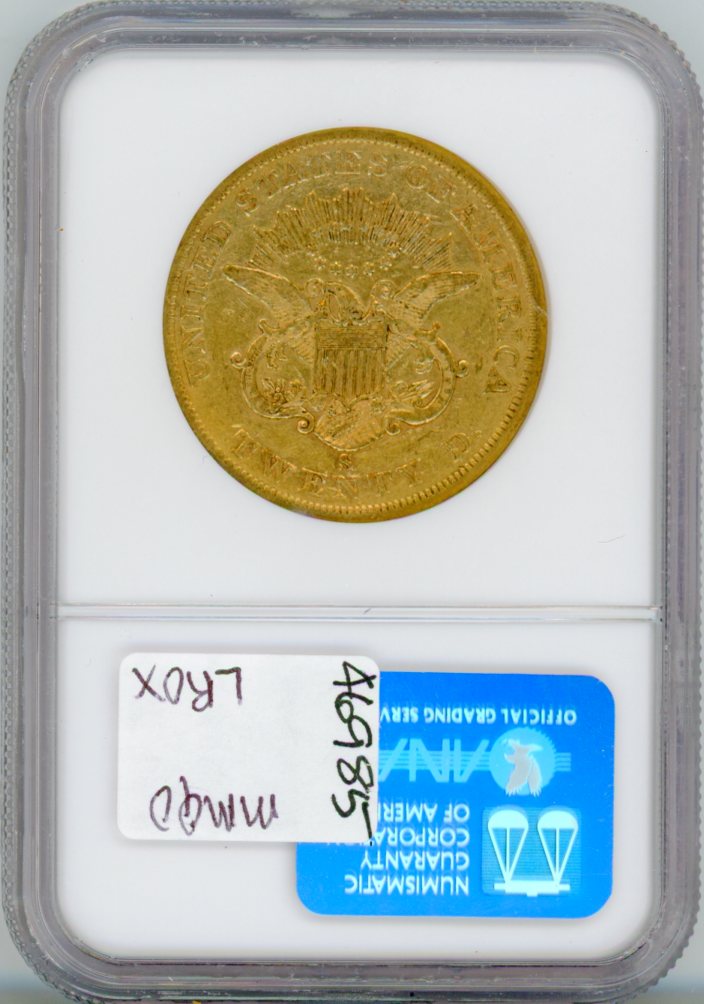 1861-S G$20 PCGS XF45
