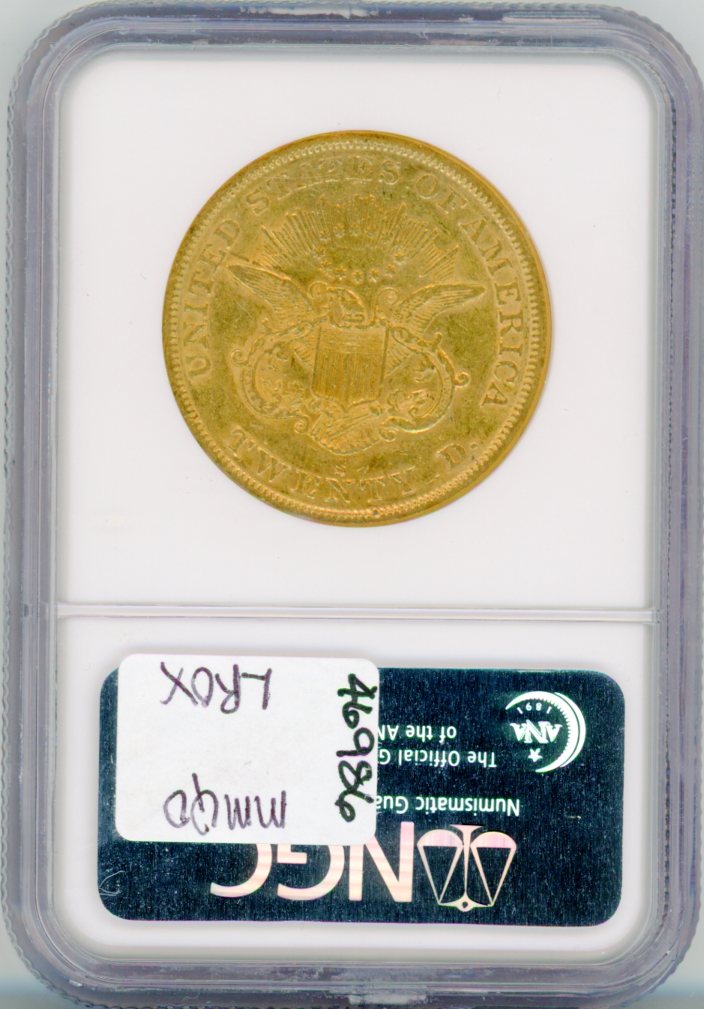 1862-S G$20 NGC XF45