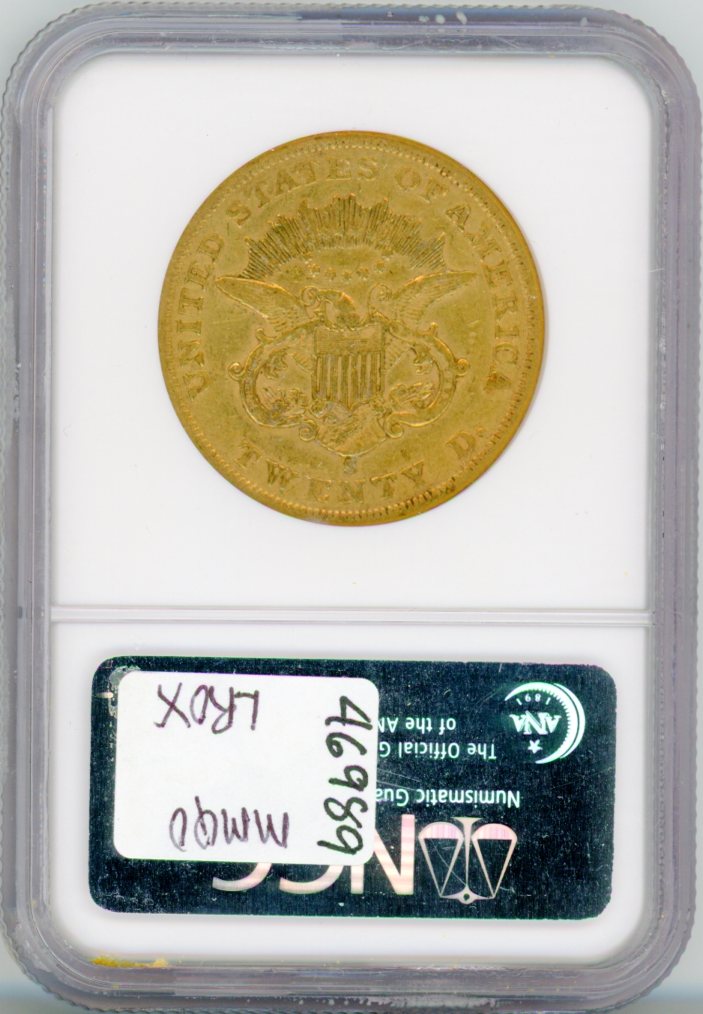 1862-S G$20 NGC XF45