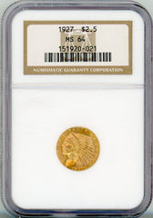 1927 G$2.5 NGC MS64