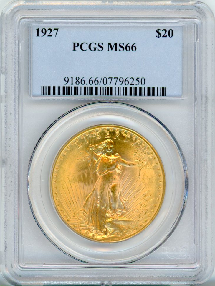 1927 G$20 PCGS MS66