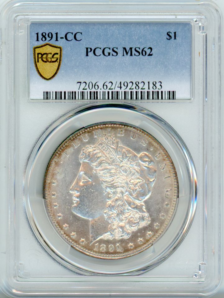 1891-CC S$1 PCGS MS62