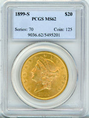 1899-S G$20 PCGS MS62