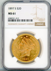 1897-S G$20 PCGS MS61