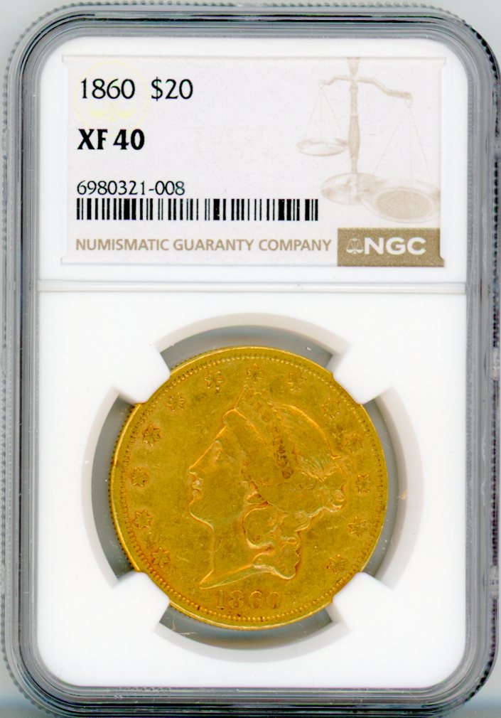 1860 G$20 NGC XF40