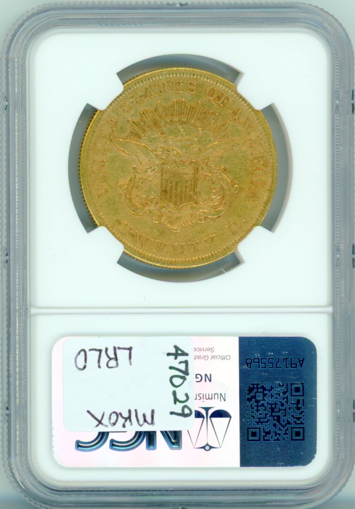 1860 G$20 NGC XF40