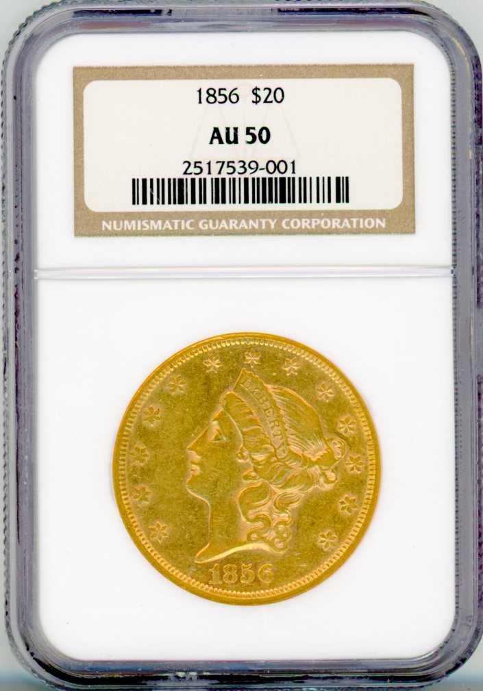 1856 G$20 NGC AU50