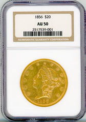 1856 G$20 NGC AU50