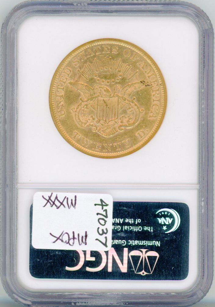 1856 G$20 NGC AU50