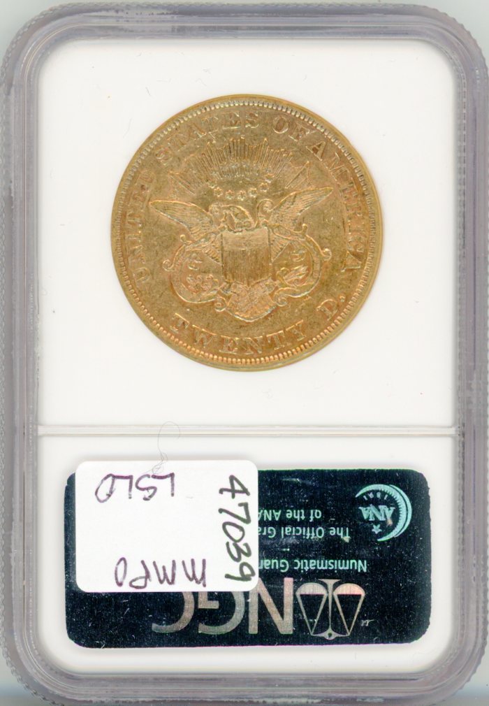 1856 G$20 NGC XF45