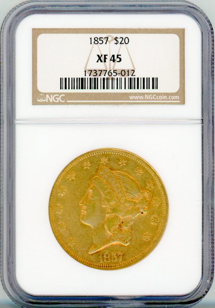 1857 G$20 NGC XF45