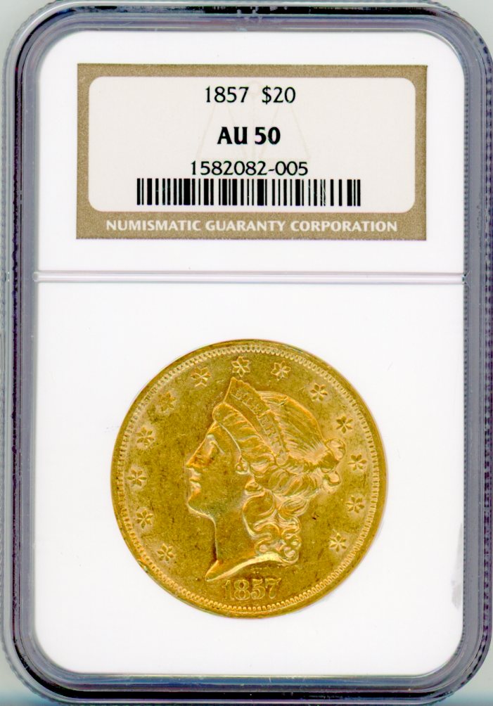 1857 G$20 NGC AU50
