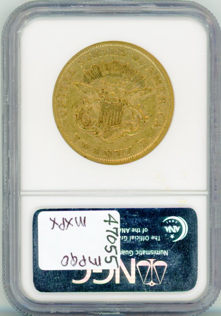 1858 G$20 NGC XF45