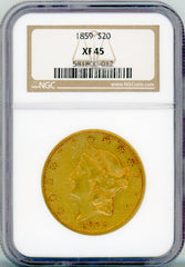 1859 G$20 NGC XF45