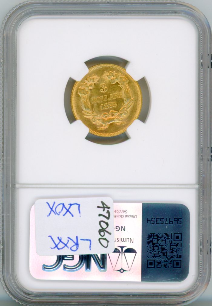 1878 G$3 NGC MS62