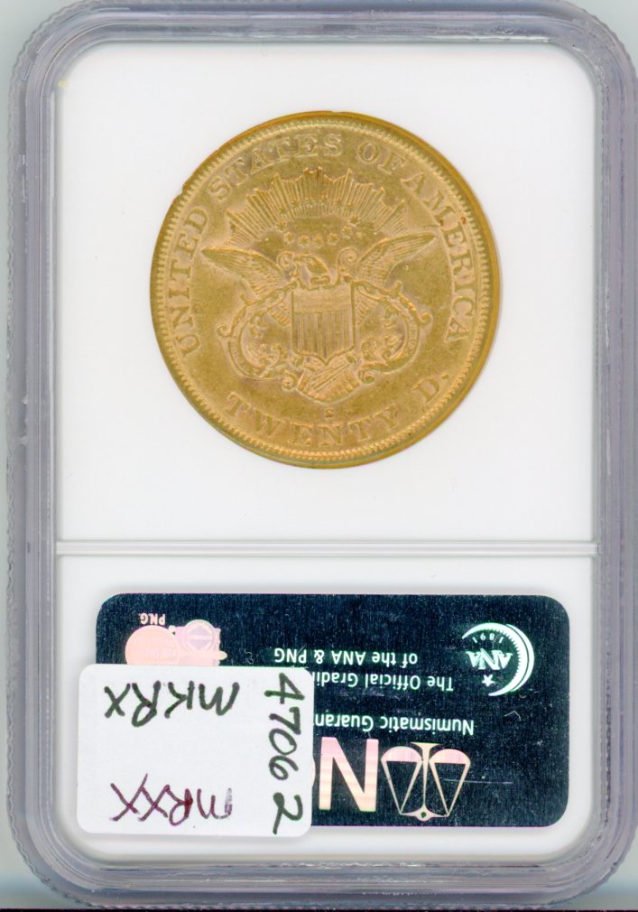 1863-S G$20 NGC XF45
