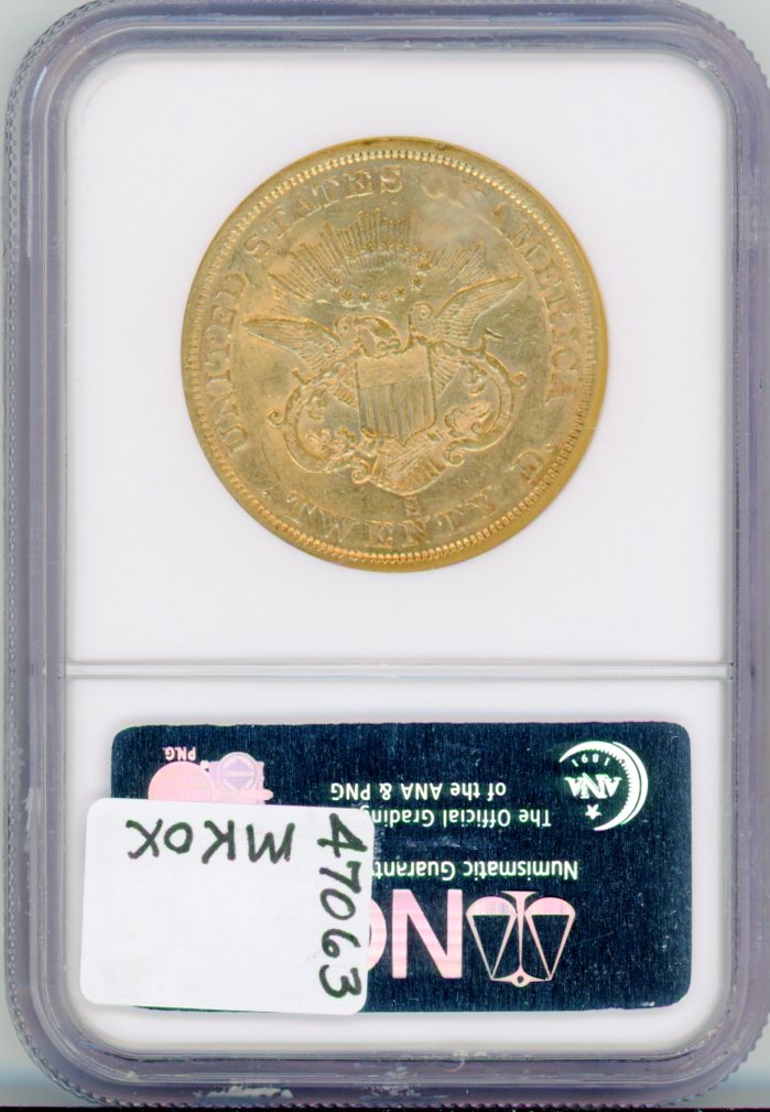 1863-S G$20 NGC XF45